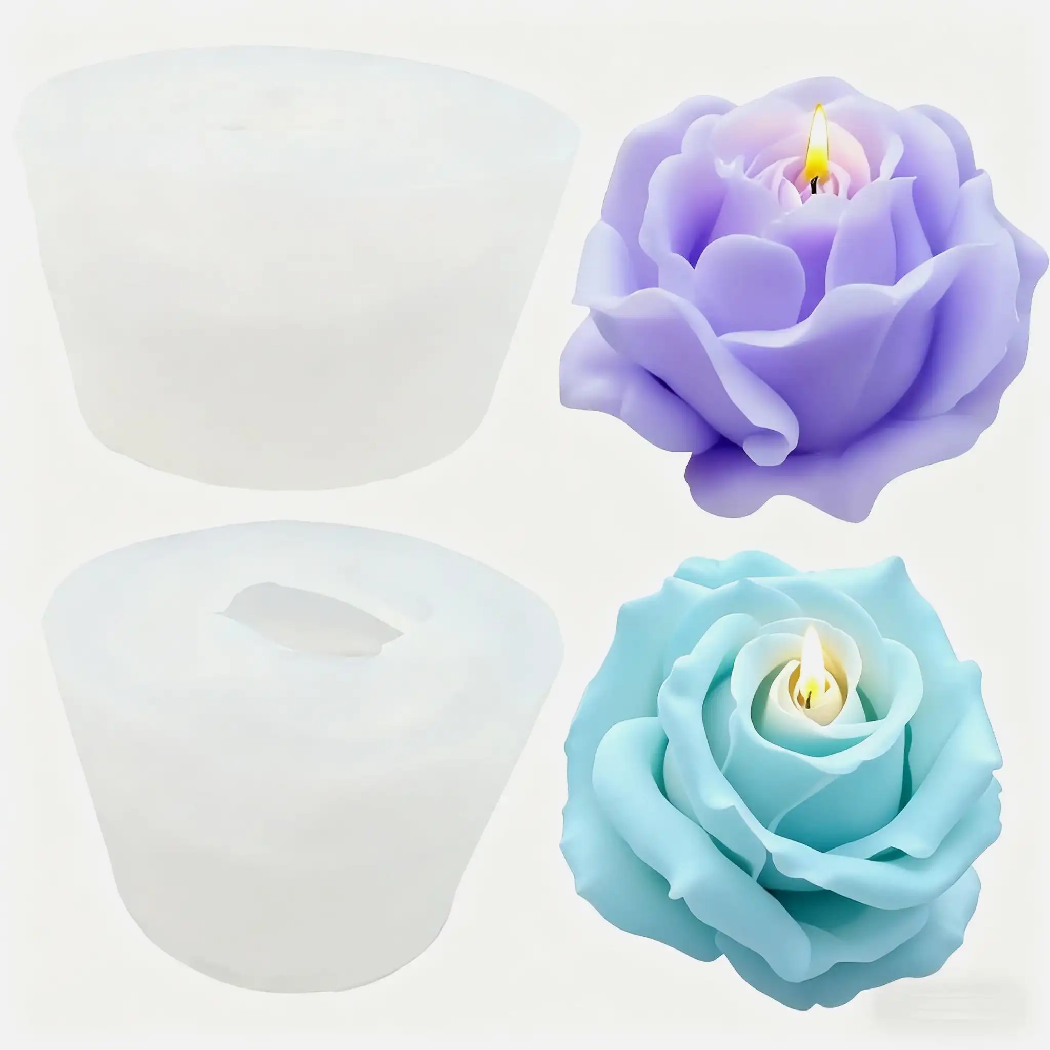 Resin Craft Ideas - 2 Buah Cetakan Lilin Silikon Berbentuk