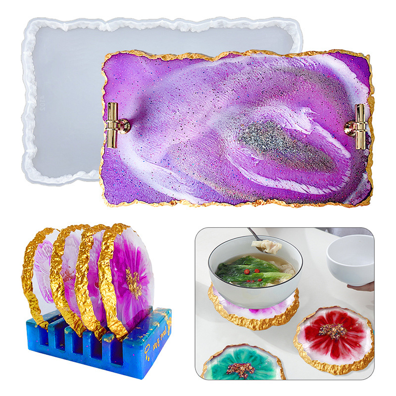 Resin Craft Ideas - DM413 Drusy Coaster Resin cetakan Geode