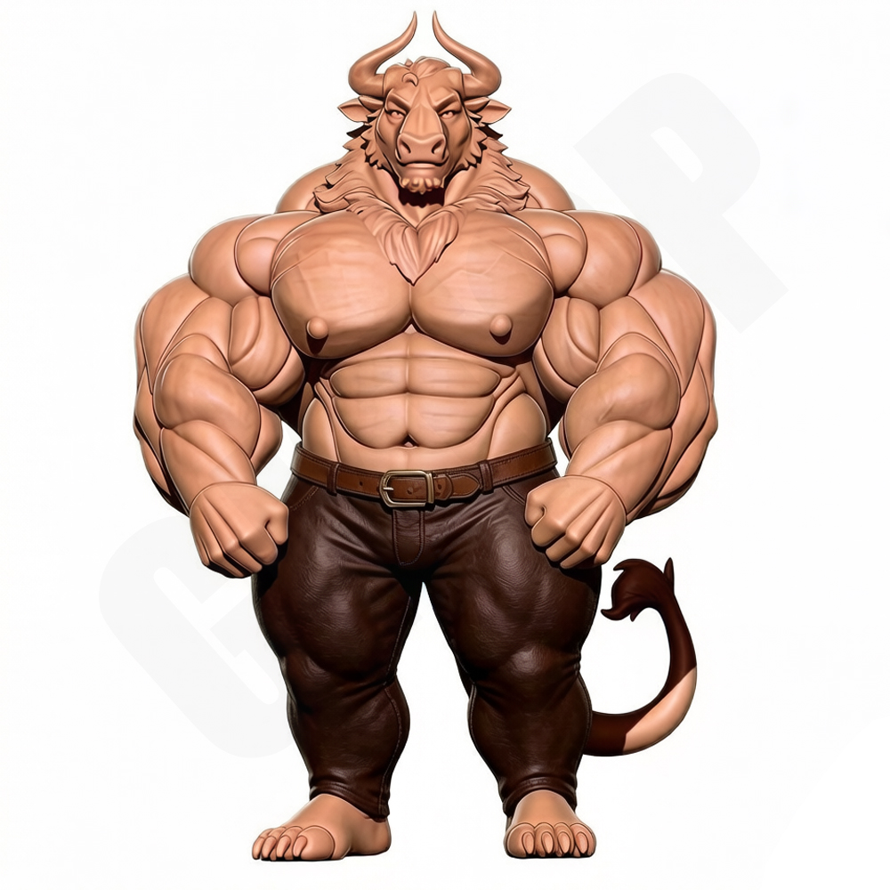 Resin Craft Ideas - Hunky Fitness Muscle Bull 1/24 Skala
