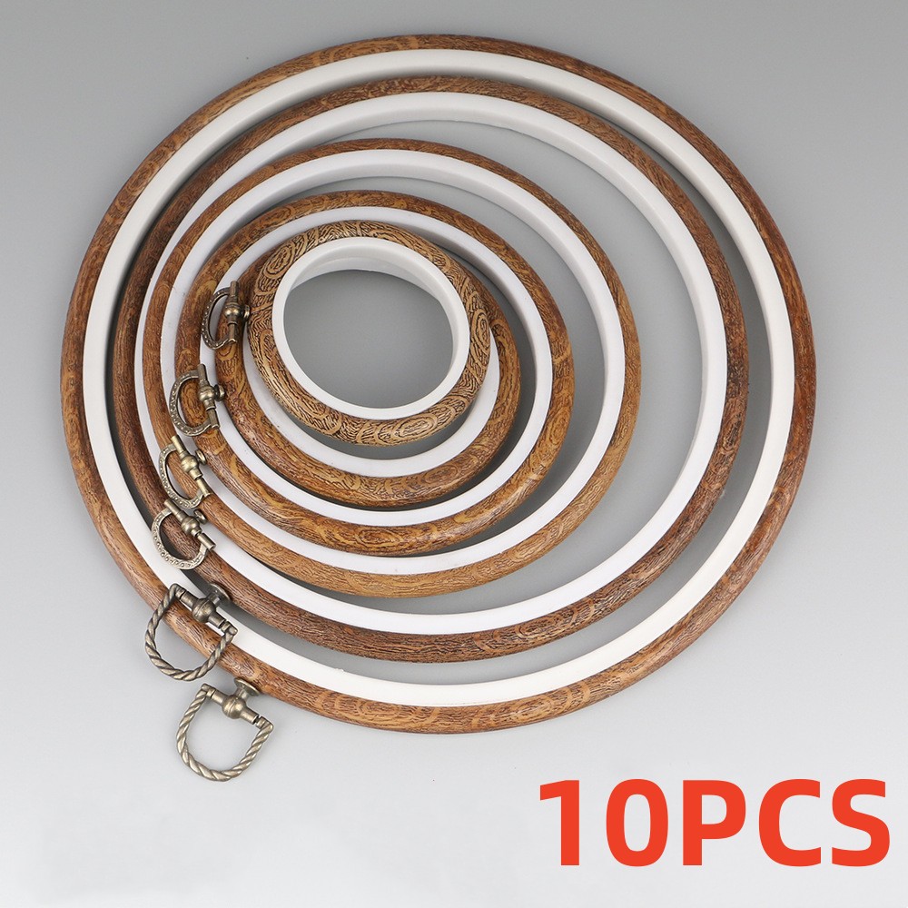 Wood Ring Blank - 10 buah/Set 7.5. 6-26 cm bulat