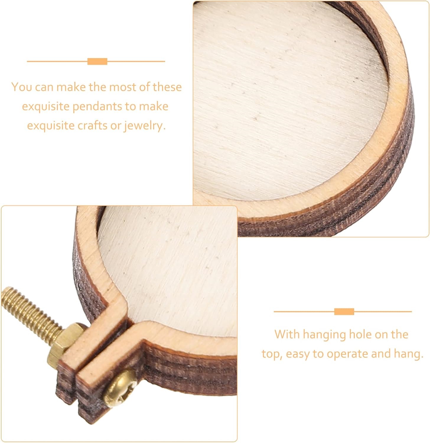 10 buah lingkaran bordir Mini  - Wood Ring Blank ulasan dan harga