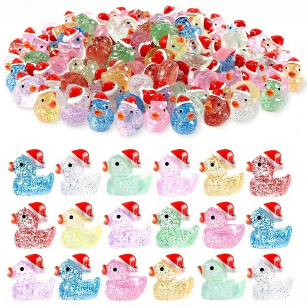 50Pcs Set Hadiah Bebek Natal d - Resin Glitter Pack ulasan dan harga