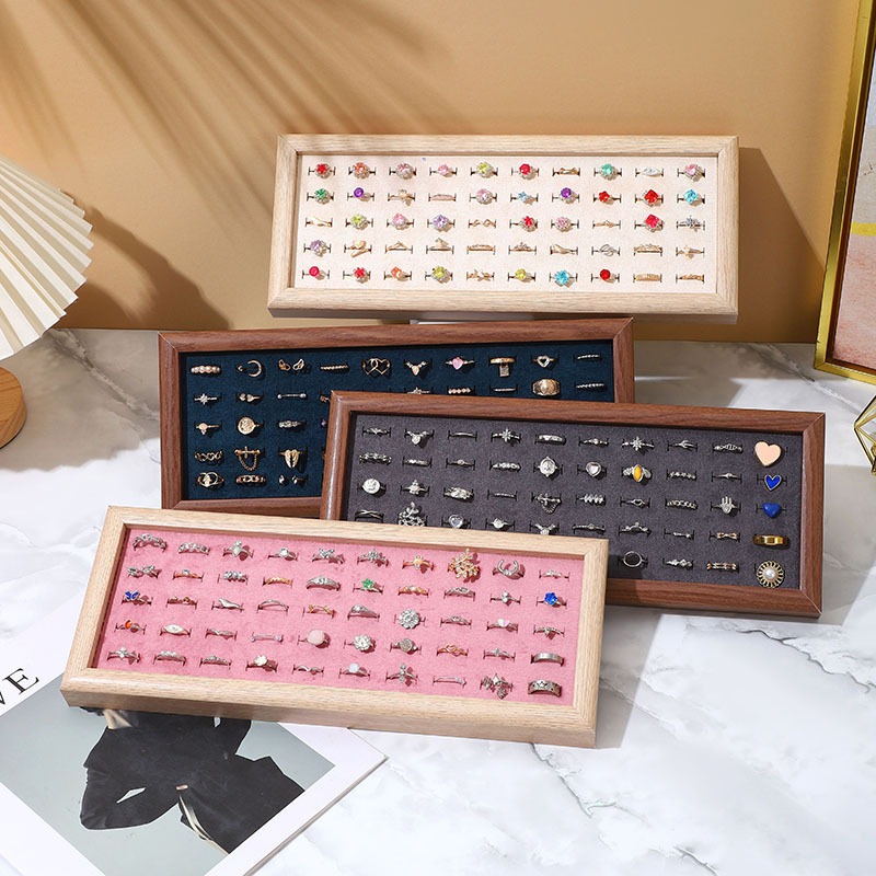 Nampan perhiasan mode beludru  - Wood Ring Blank ulasan dan harga