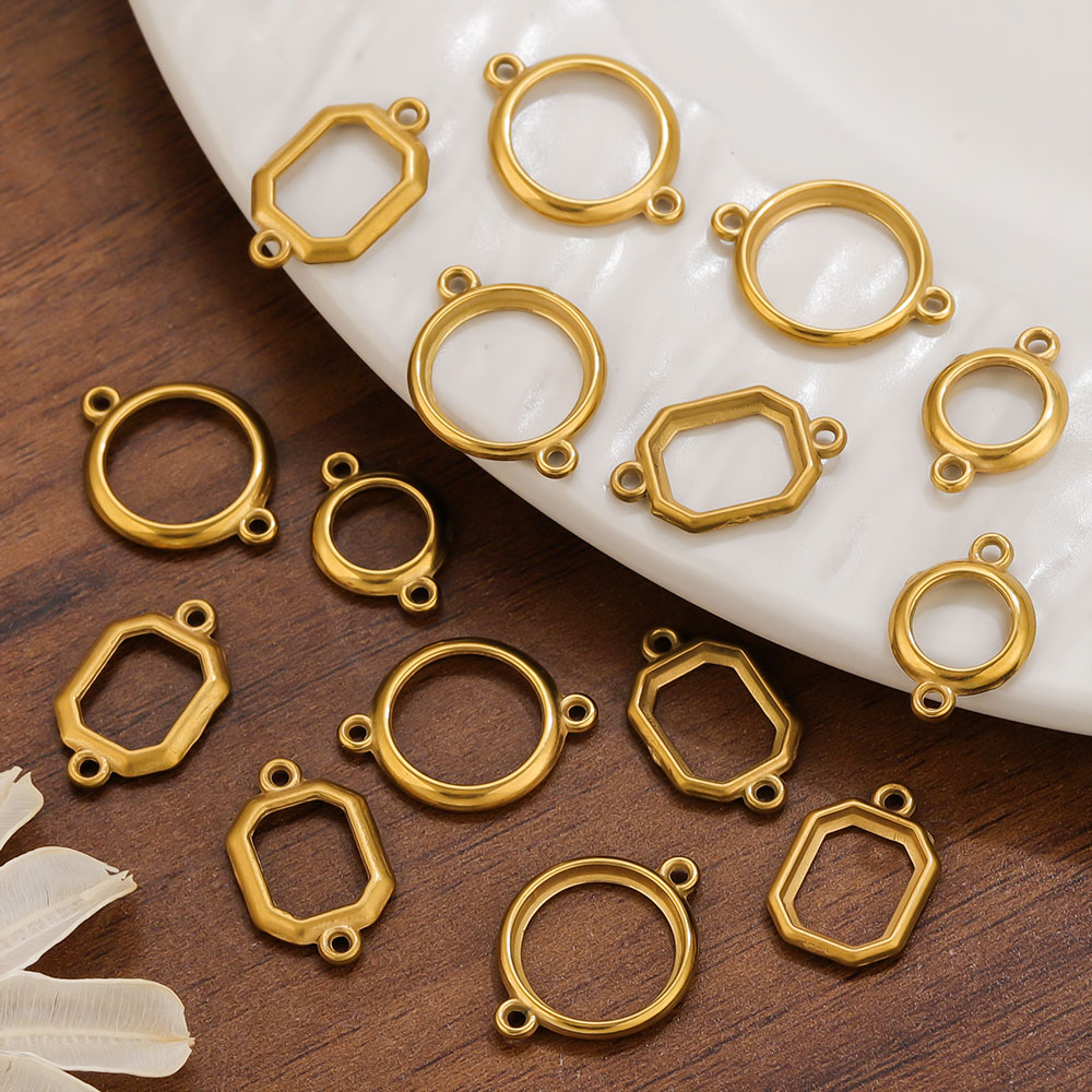 10Pcs Liontin Lingkaran Berlub - Bezels Set Pendant ulasan dan harga